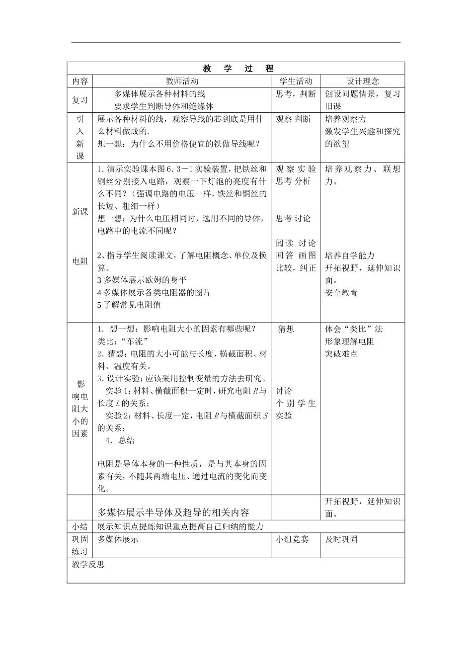 海南省八年级物理电阻-教案人教版_第2页