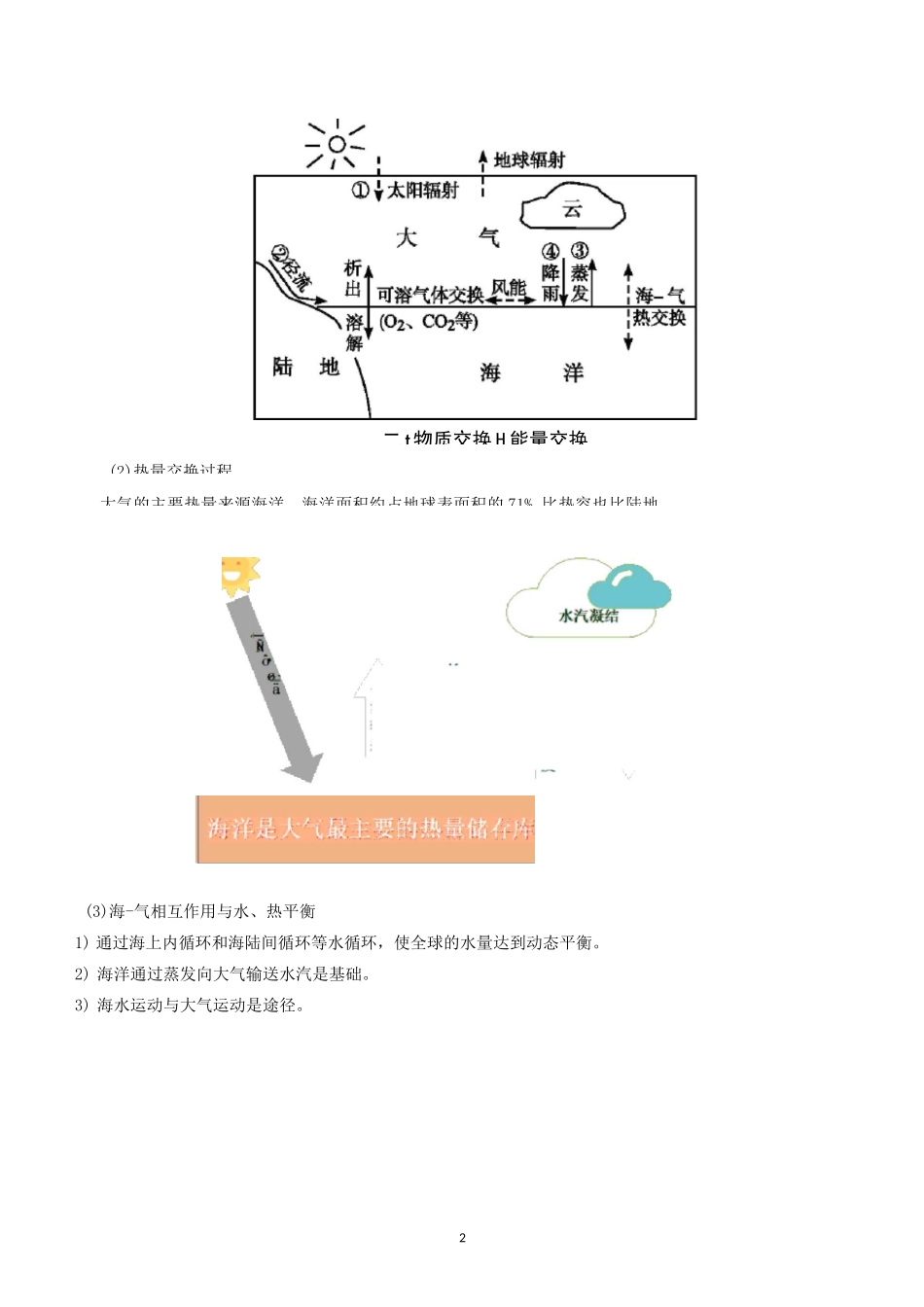 高考地理复习之 海--气相互作用(讲义)_第2页