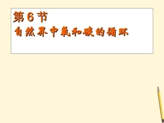 浙江省桐乡三中八年级科学下册《自然界中碳和氧的循环》课件2-浙教版