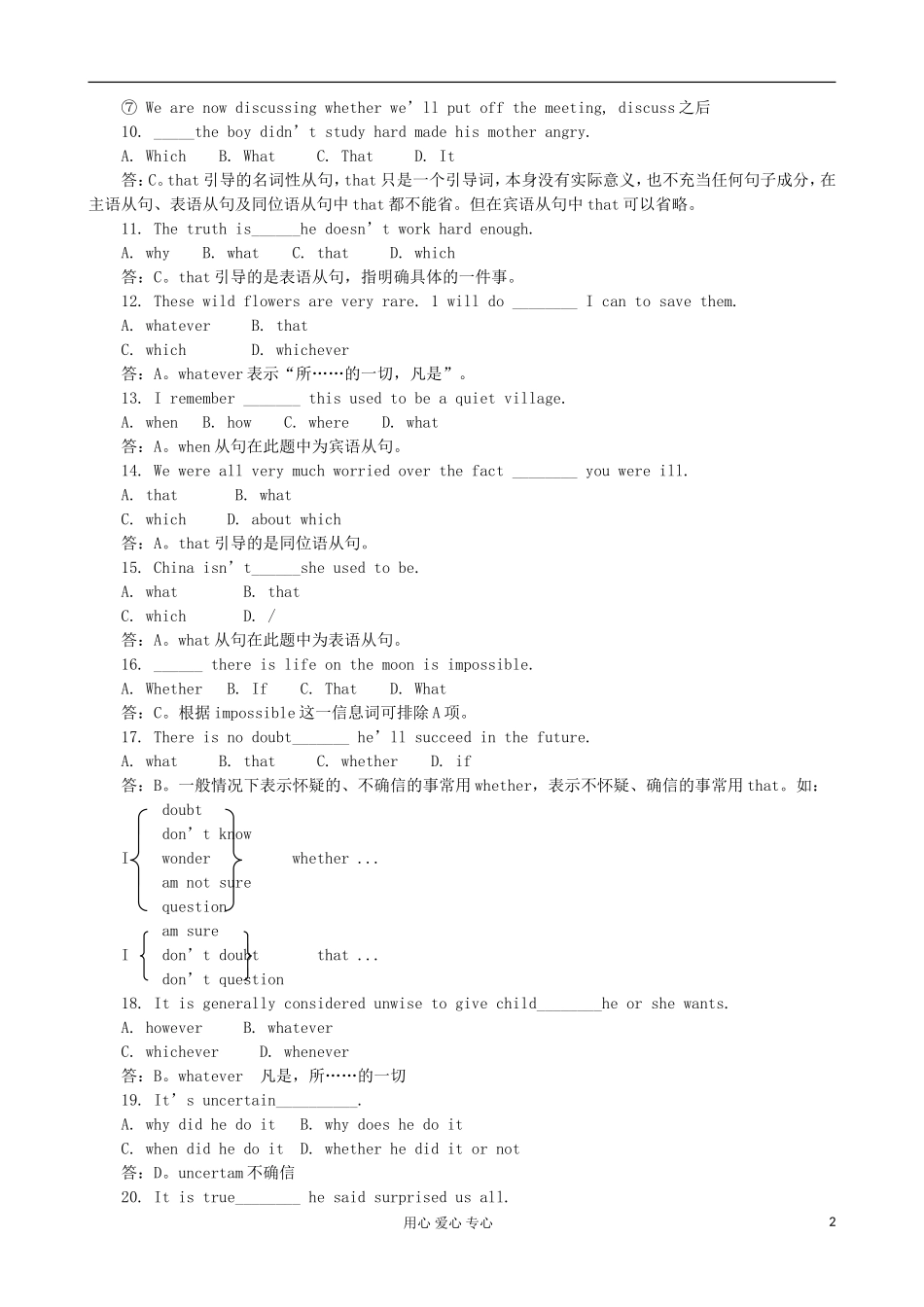 高中英语句法复习精讲精练-名词性从句_第2页