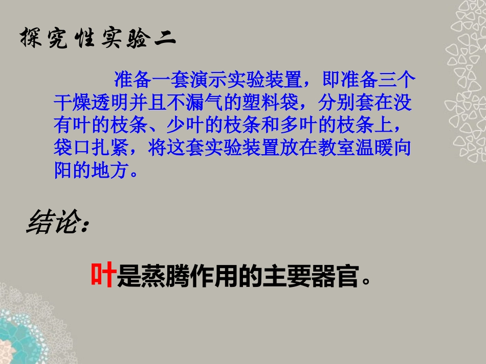 八年级生物上册-第六章《植物的蒸腾作用与植树造林》课件2-冀教版_第3页
