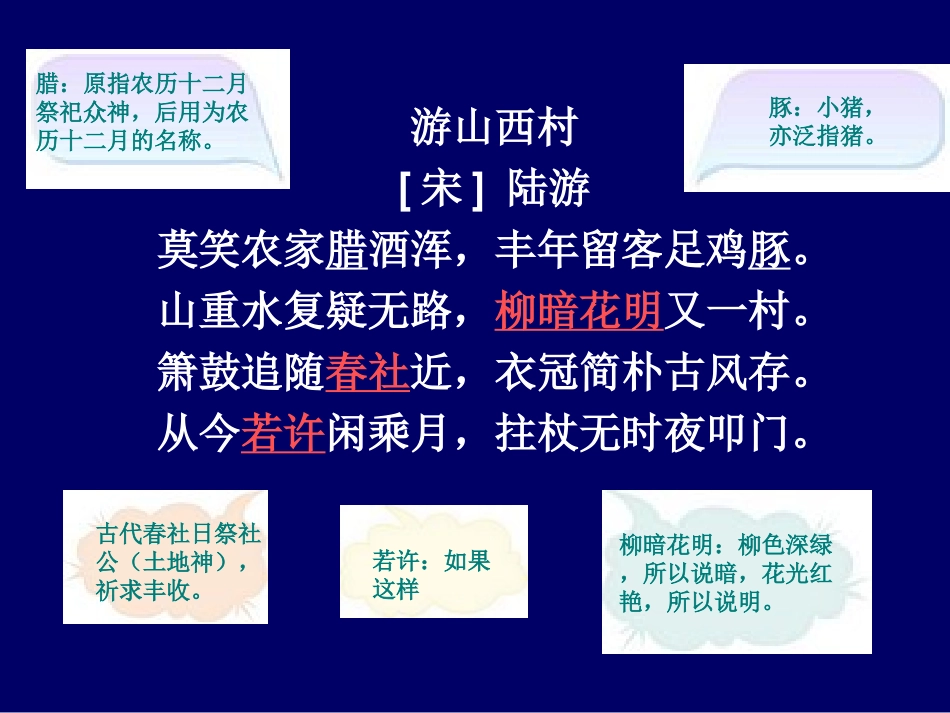 七年级语文下册-《游山西村》教学课件-人教新课标版_第3页