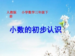 人教2011版小学数学三年级《小数的初步认识》定稿版.ppt