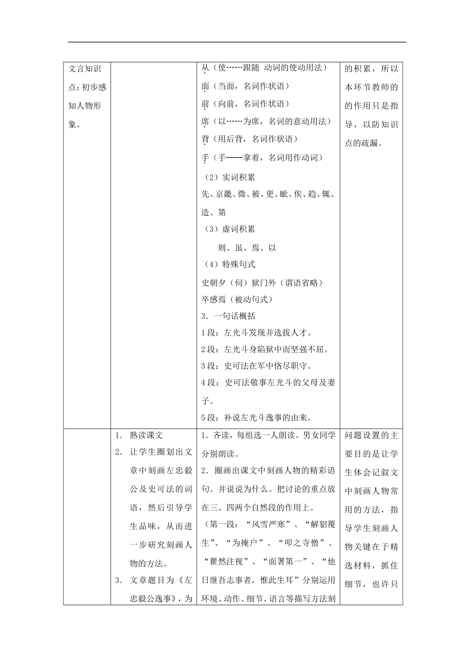 高三语文：5.19《左忠毅公逸事》教案(沪教版第六册)_第3页