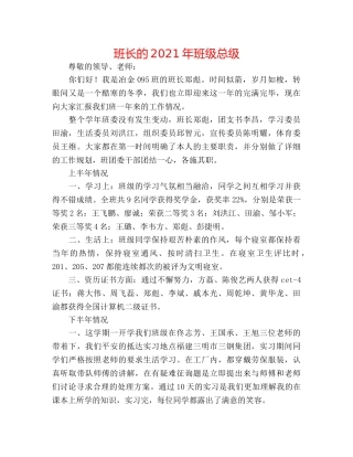 班长的2024年班级总级 