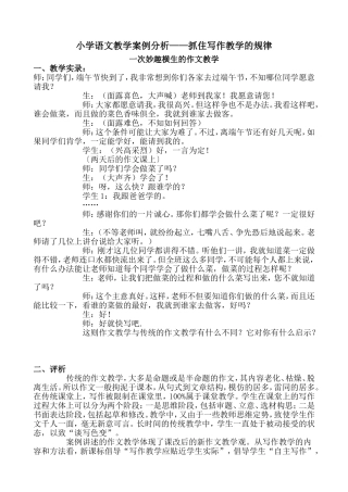 教学案例及分析