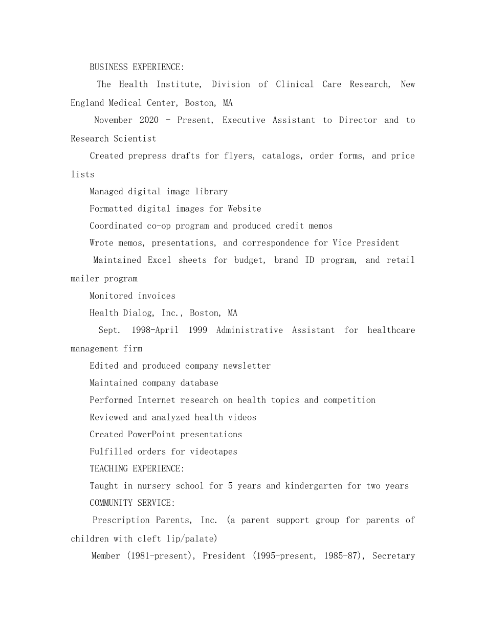 英文求职简历模板免费范文 _第3页