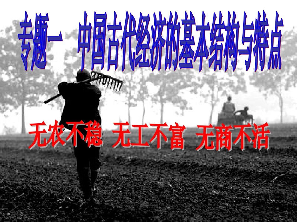 浙江省岱山县大衢中学高中历史-专题一《古代中国的农业经济》课件-人民版必修2_第2页