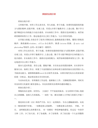 班助的自我介绍 