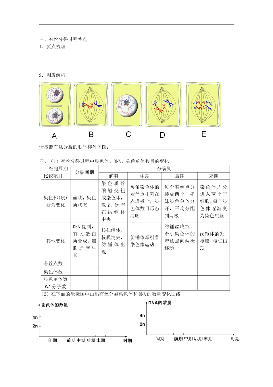 江苏省2013高二生物增效减负学案-细胞增殖-必修3_第2页