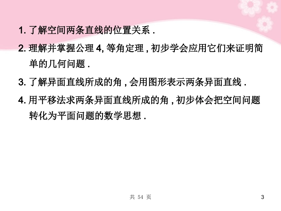 【名师一号】高中数学-2.1.2空间中直线与直线之间的位置关系课件-新人教A版必修2_第3页