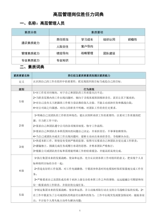 高层管理者胜任力词典