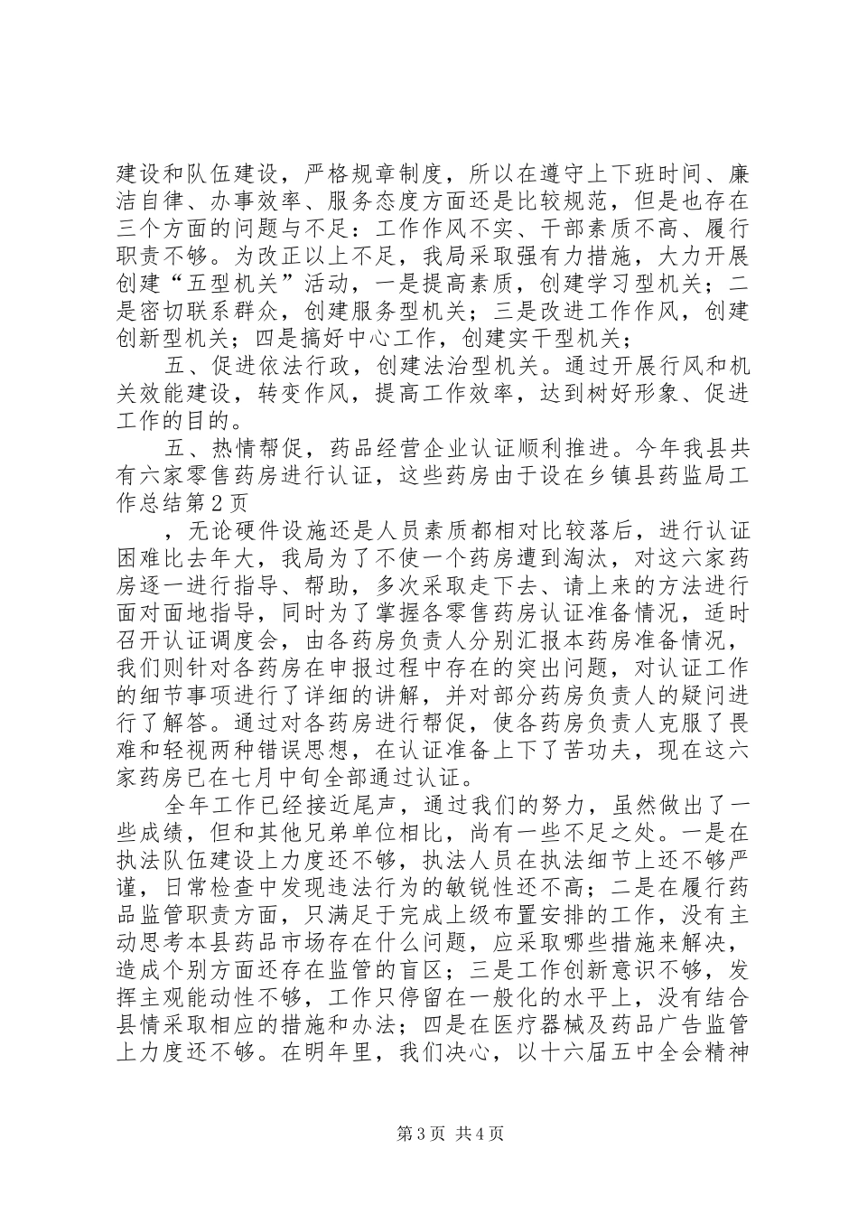 县药监局工作总结 _第3页