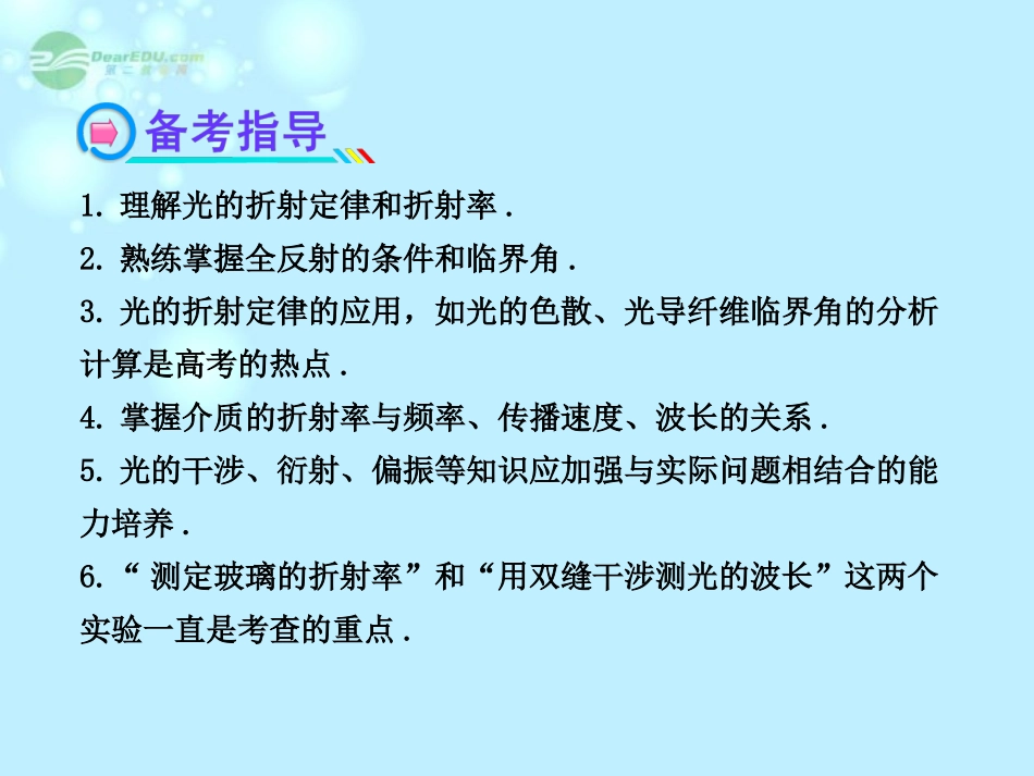 【全程复习方略】2013版高中物理-光课件-沪科版选修3-4_第3页