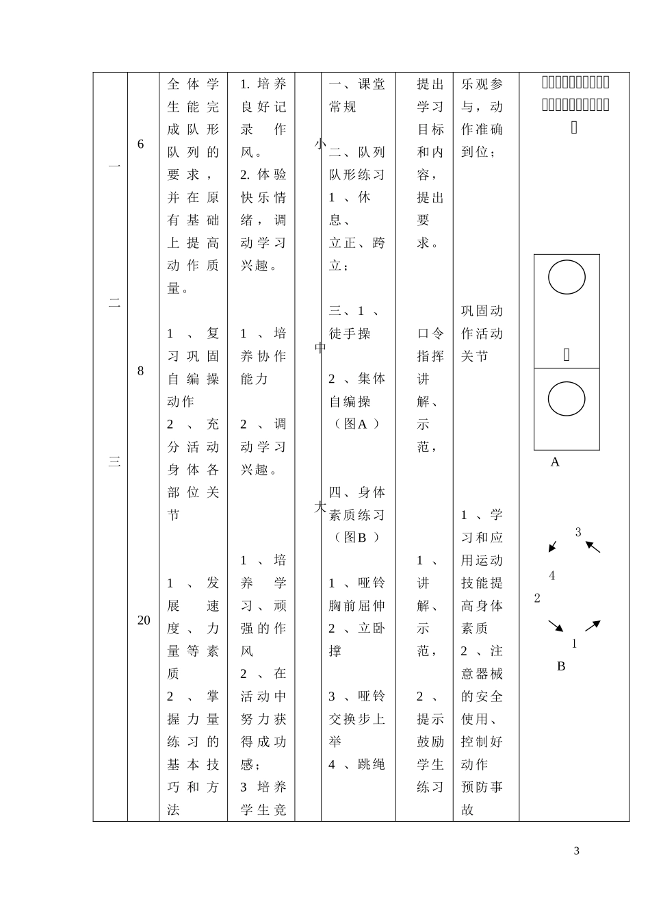 初二上肢力量体育教案设计_第3页