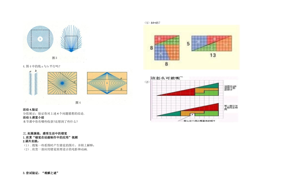 看图时的错觉--(教学设计)_第2页