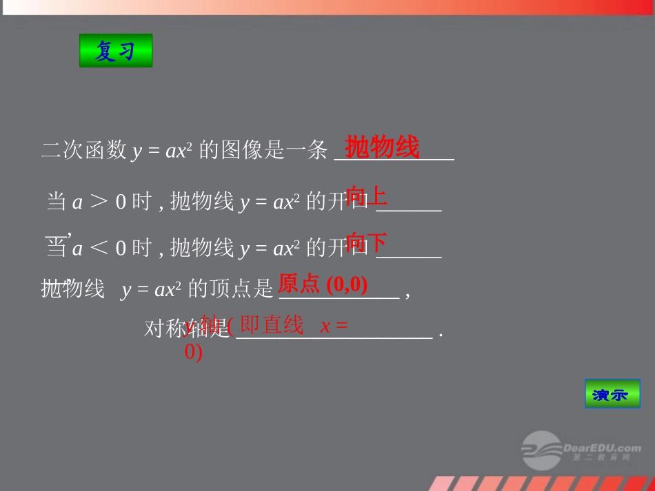 浙江省台州温岭市第三中学九年级数学-二次函数课件-浙教版_第2页