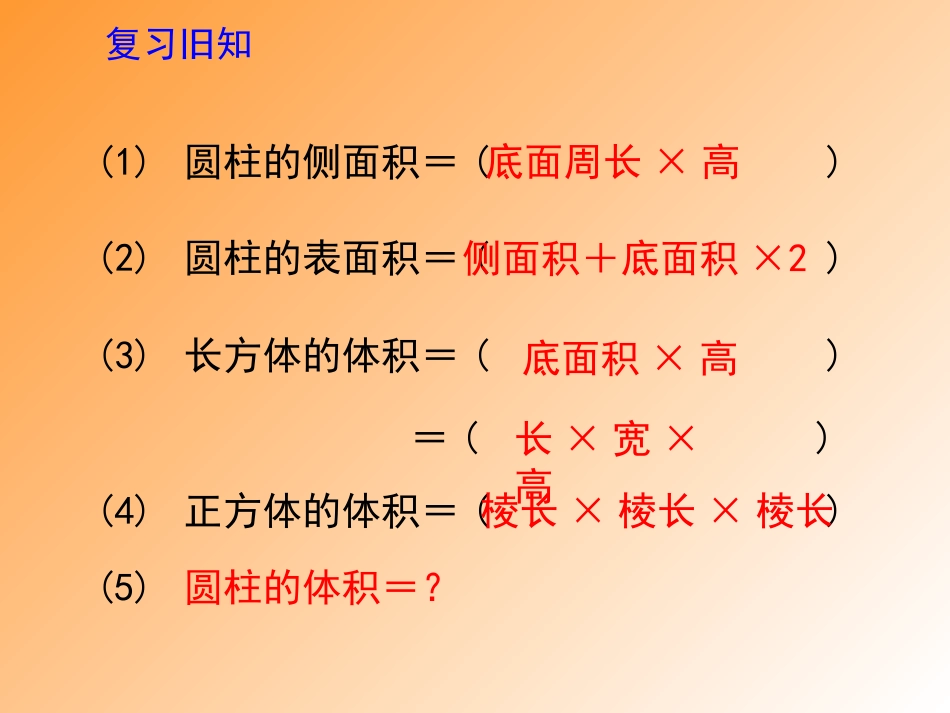 《圆柱的体积》教学课件 (2)_第2页