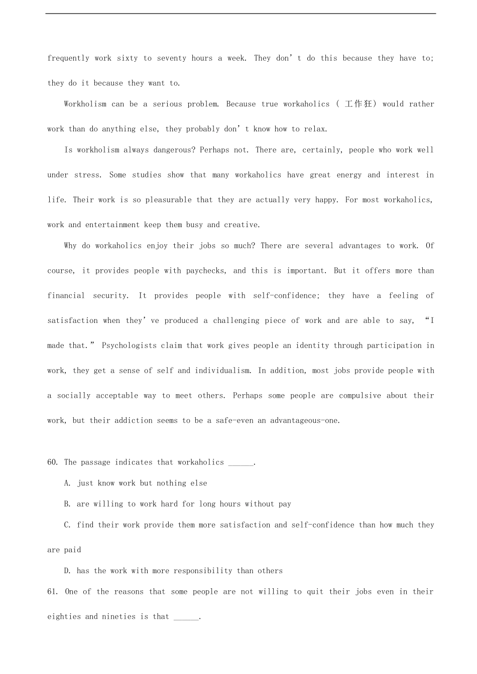 江苏省2014届高三英语一轮复习-阅读理解攻略训练(13)_第3页