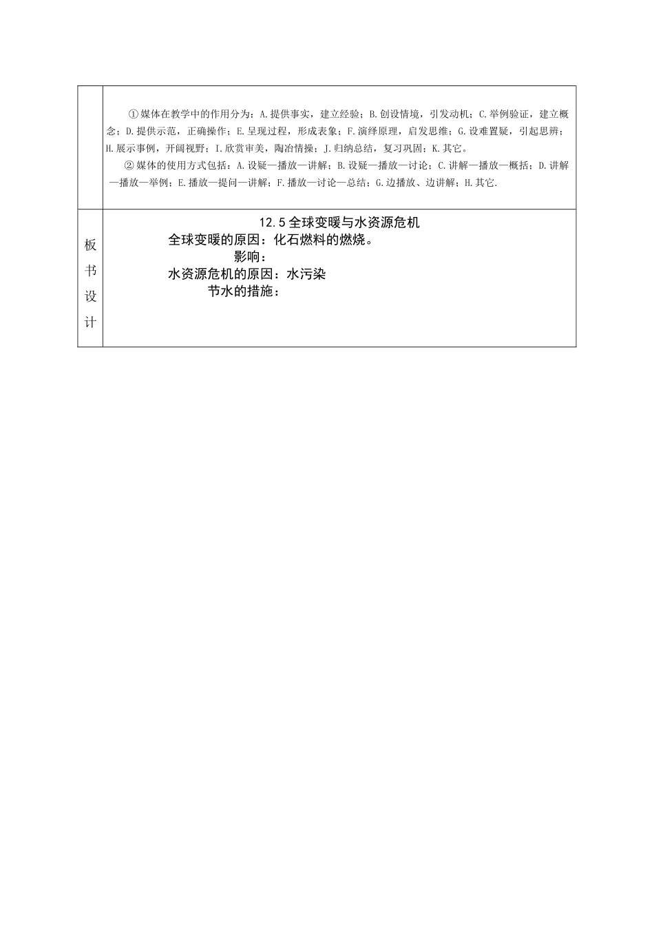 《全球变暖与水资源危机》教学设计_第3页