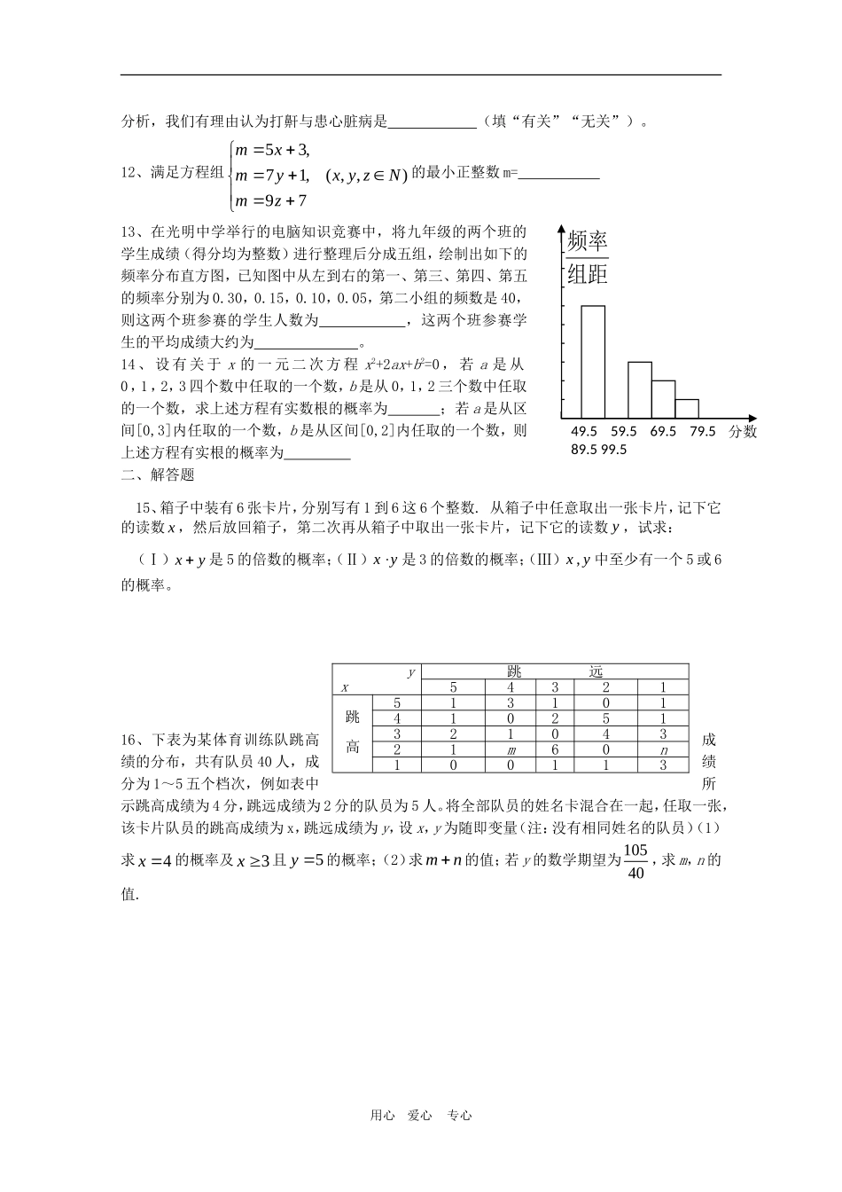 江苏省2010届高三数学基础知识专练(14)算法、统计和概率新人教版_第2页
