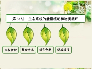 【状元之路】(新课标通用)2014高考生物一轮复习-第33讲-生态系统的能量流动和物质循环课件