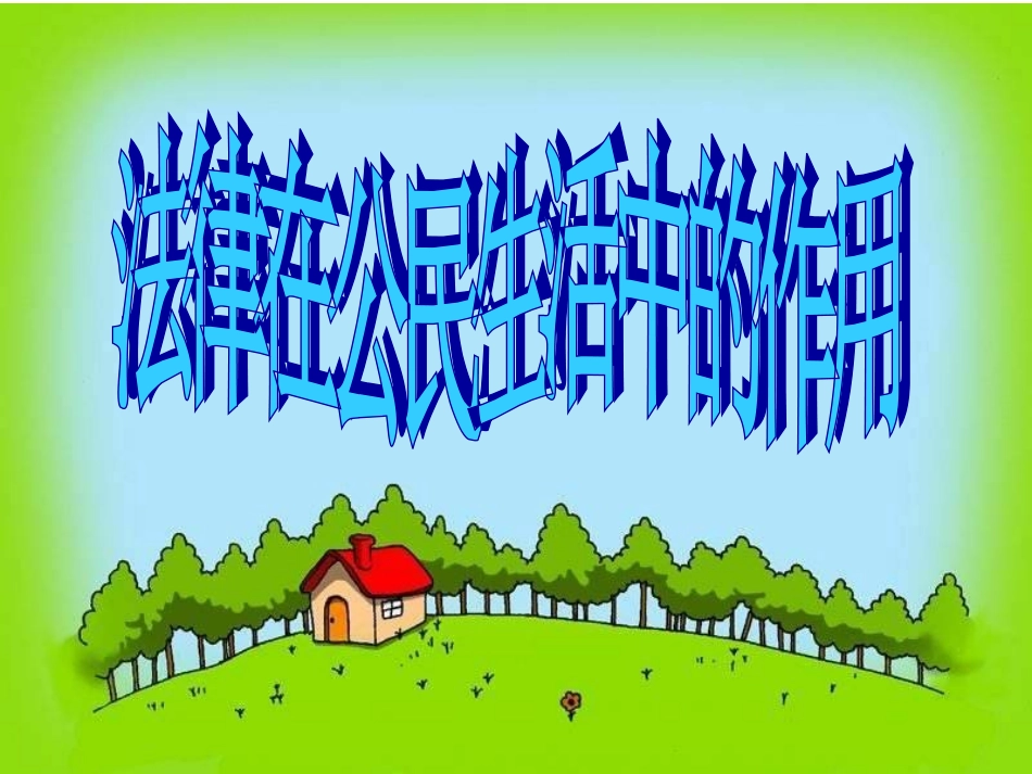 县鹏：法律在公民生活中的作用_第1页