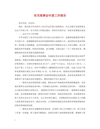 有关理事会年度工作报告 