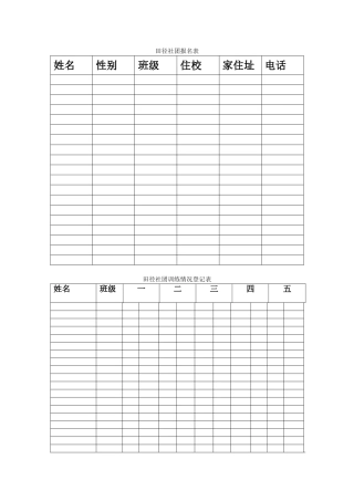 2015年田径社团档案