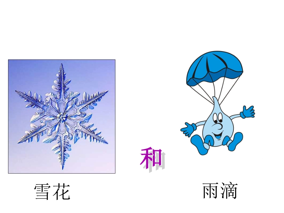 《雪花和雨滴》课件_第1页