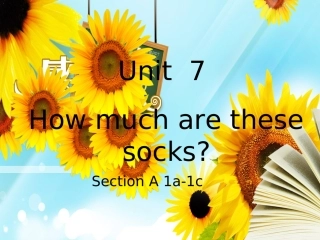 初中一年级英语上册正式篇Unit-7-How-much-are-these-socks第一课时课件
