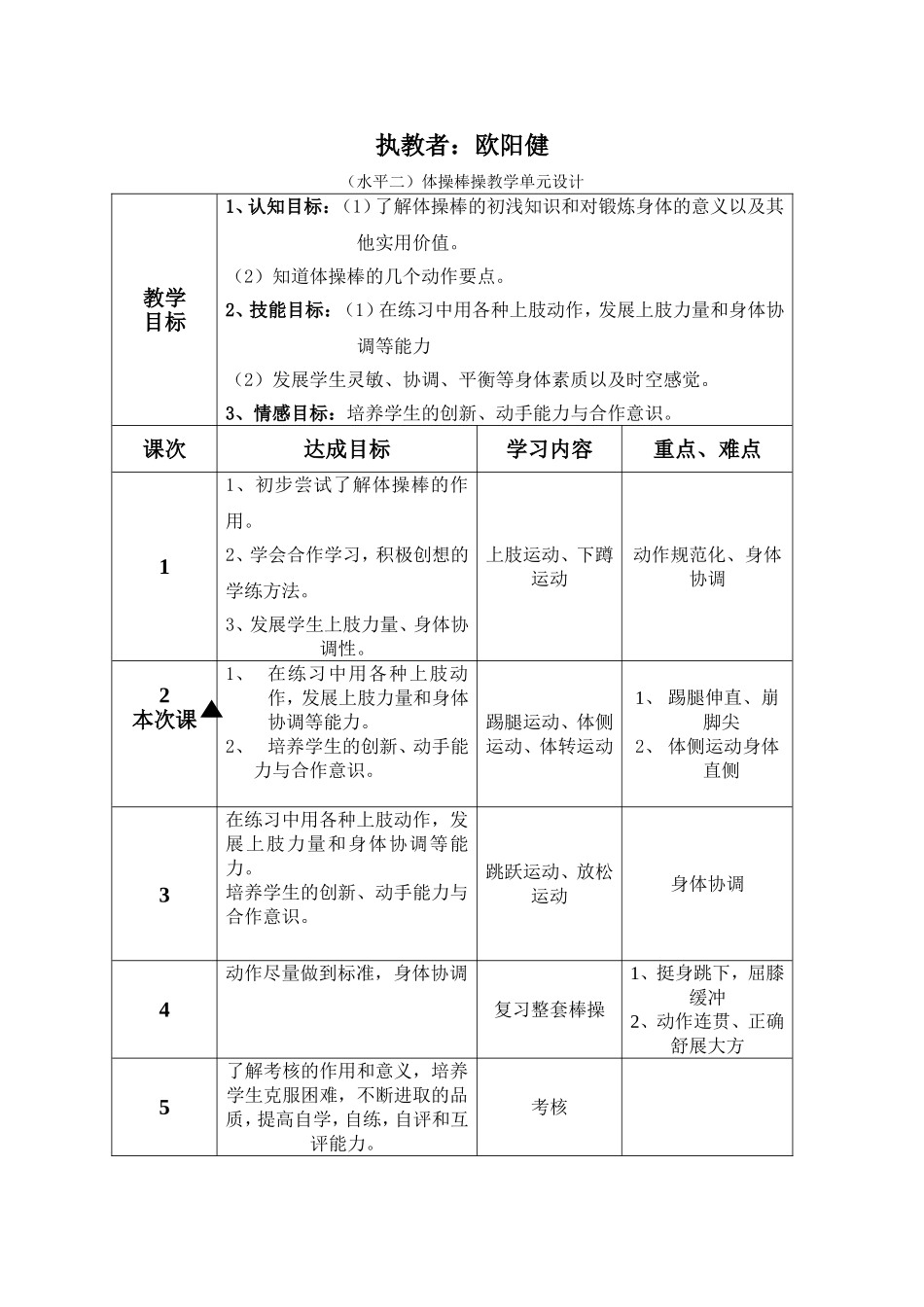 体育课教学设计_第2页