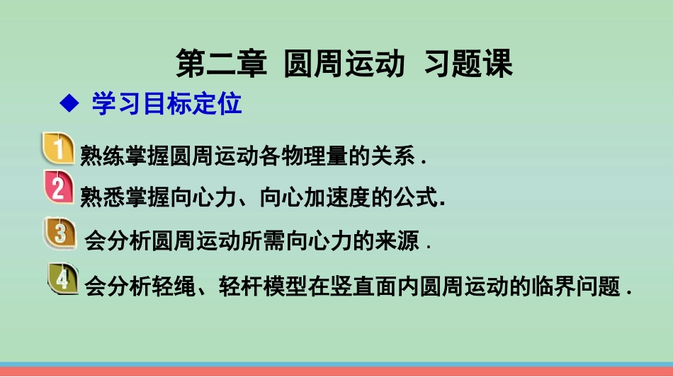 【新步步高】2014-2015学年高二物理教科版必修二课件：第二章圆周运动习题课[数理化网]_第2页