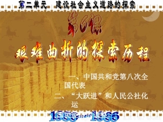 艰难曲折的探索历程