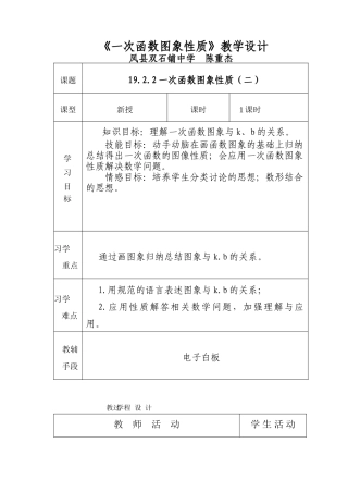 一次函数图象导学案