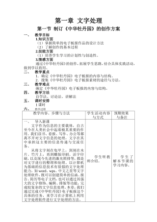 制订《中华牡丹园》的创作方案