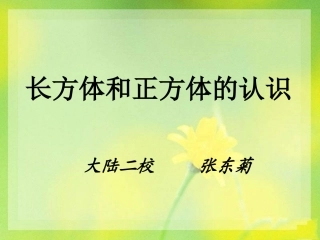 讲课--长方体和正方体的认识