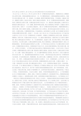 羽毛球运动制作人羽毛球运动羽毛球基本技术羽毛球基本技术
