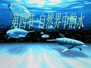 自然界中的水