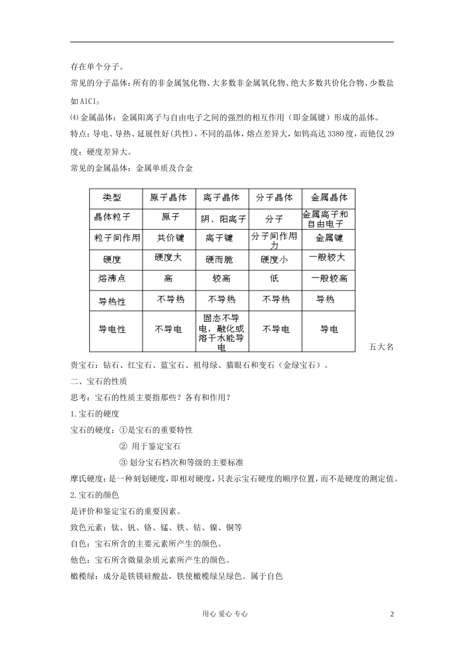 高中化学-化学与生活《走进宝石世界》教案2-鲁科版选修1_第2页
