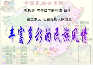 品德与社会五年级下册《丰富多彩的民族风情》PPT课件