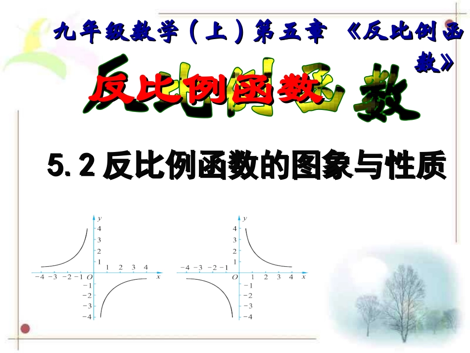 九年级（上）反比例函数的图像和性质课件2_第3页
