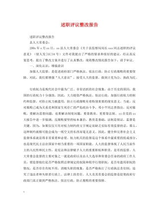 述职评议整改报告2 