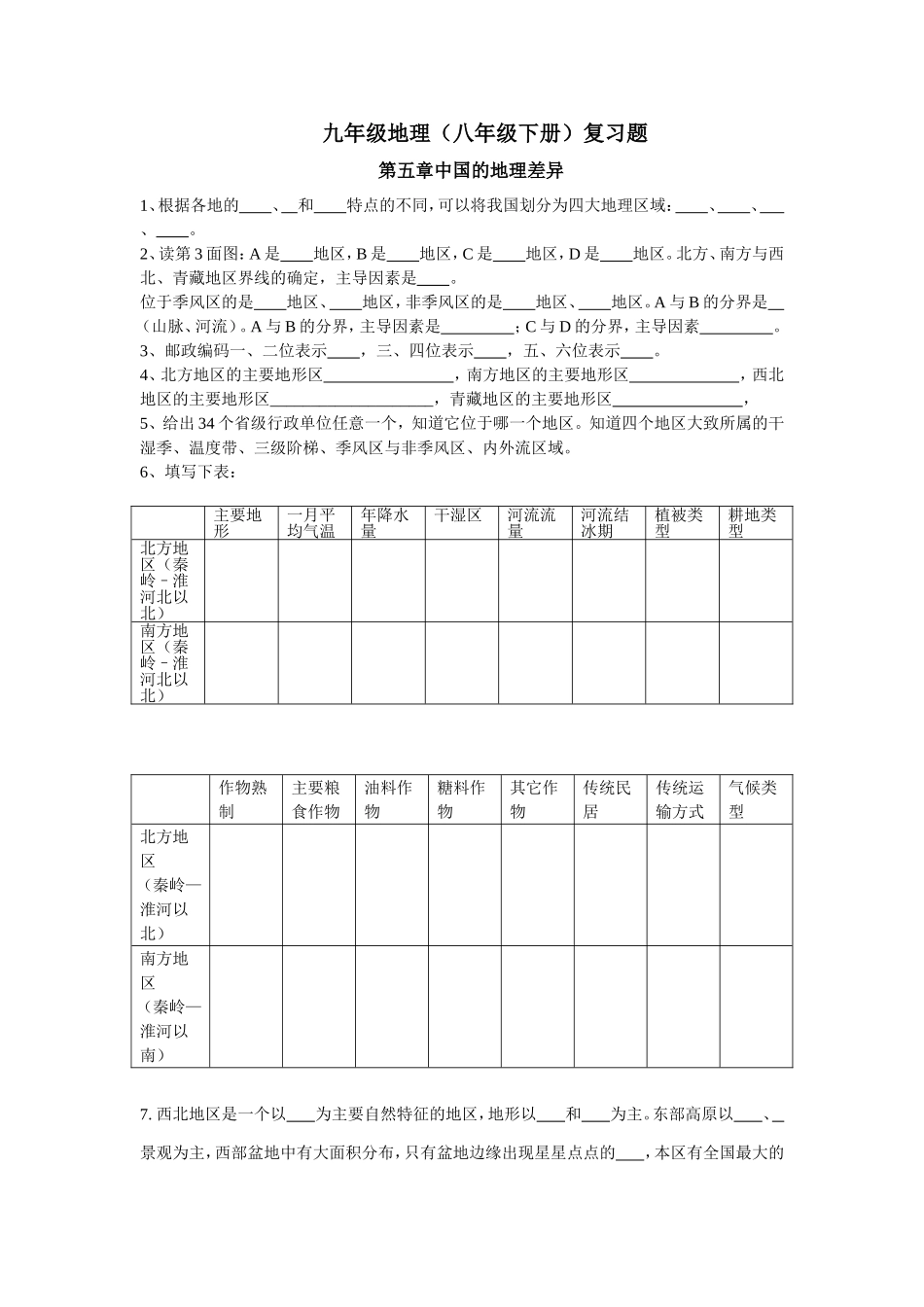 八下地理复习_第1页