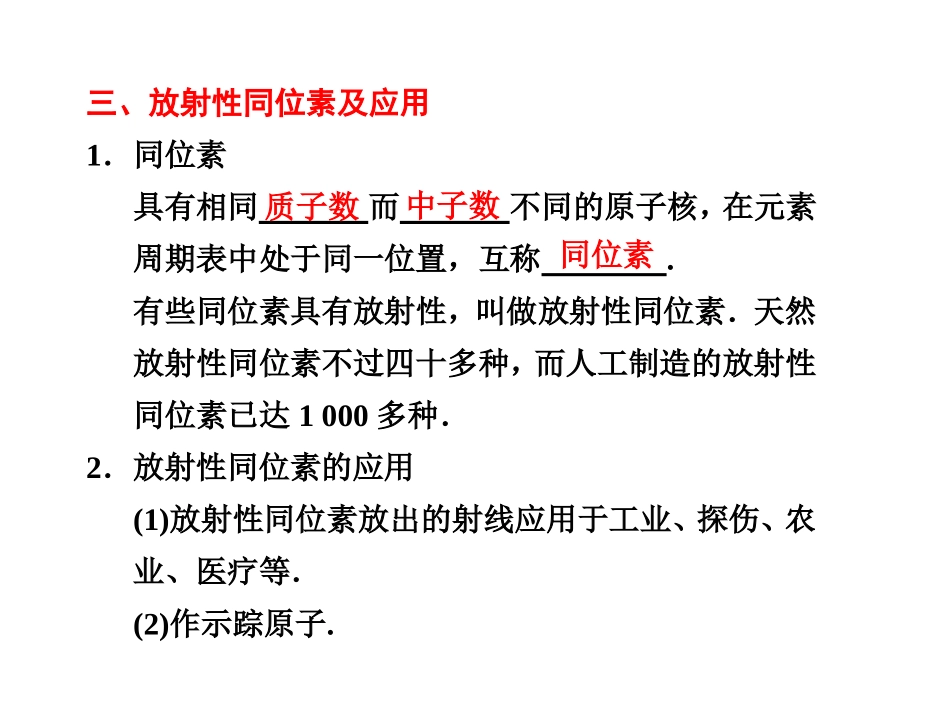 第2课时放射性元素的衰变核能_第3页
