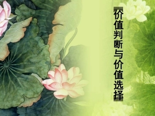 价值判断与价值选择
