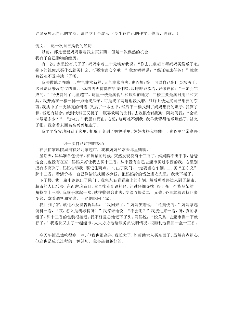 记一次自己购物的经历_第2页