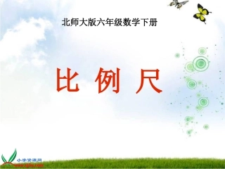 北师大版数学六年级下册《比例尺》课件
