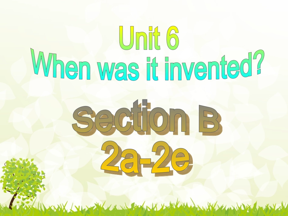 典案三-Unit-6-Section-B-(2a-2e)_第1页