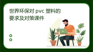 世界环保对PVC塑料的要求及对策课件1